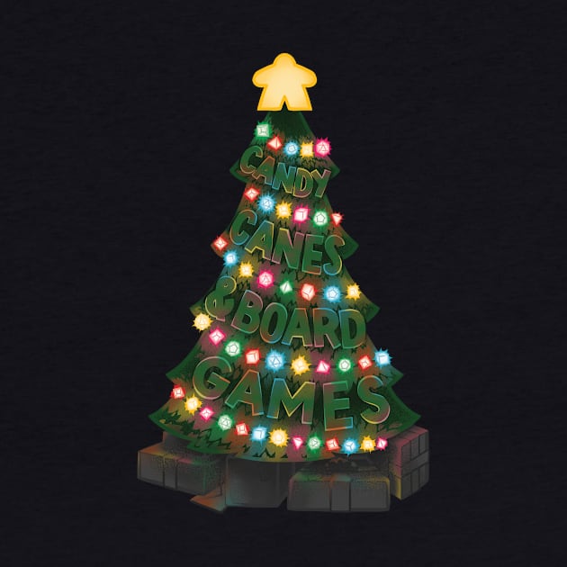 Board Gamer Christmas Tree by polliadesign